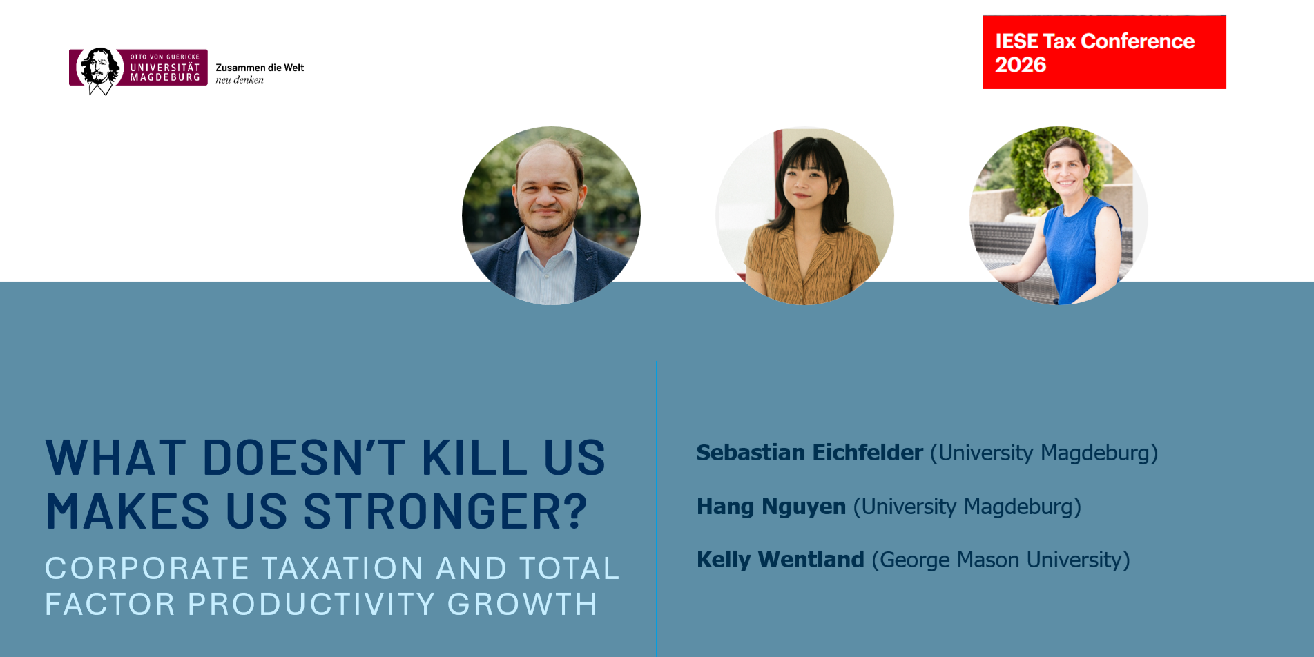 IESE Tax Conference 2026 - Präsentation Eichfelder/Nguyen/Wentland (2025)